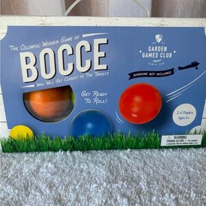 NIB Garden Games Club Bocce Ball Set-Colorful Game Designed for Outdoor Fun